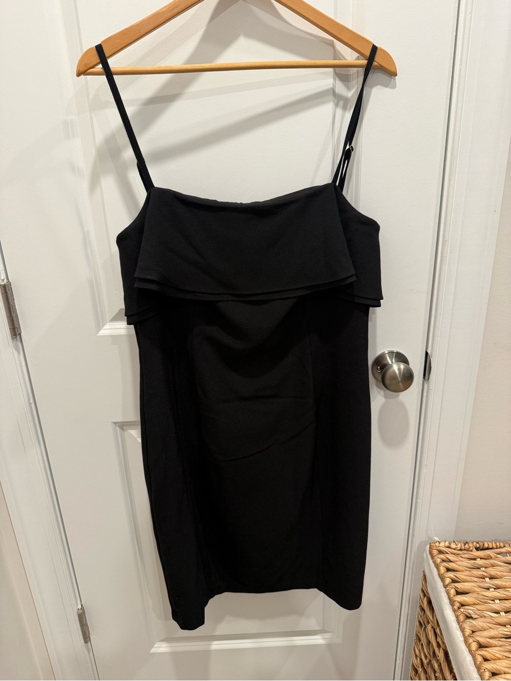Karl Lagerfeld Black Layered Crepe Dress Sz 12